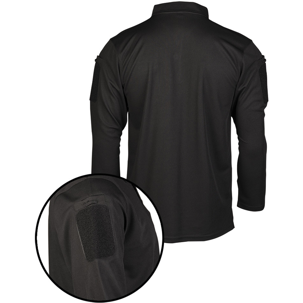 Поло Mil-Tec Tactical Quick Dry Poloshirt 1/1 black Фото 2